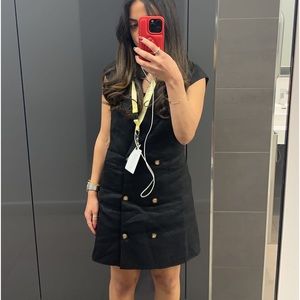 DISSH Logan Black Linen Blazer Dress. Size: 2.